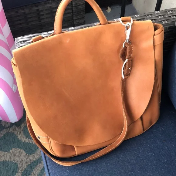 The Counterfit Mailbag Leather Messenger Bag with Adjustable Strap - Picture 2 of 6